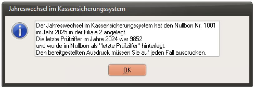 Kassensicherungssystem Abschluss Kassensicherungssystem Abschluss