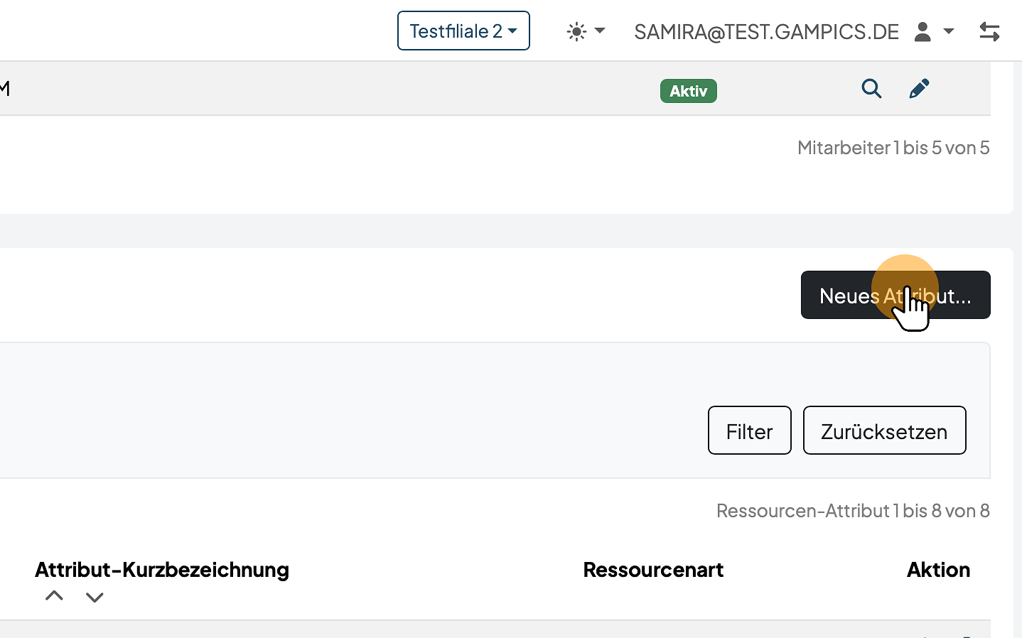 Neues Ressourcen-Attribut anlegen