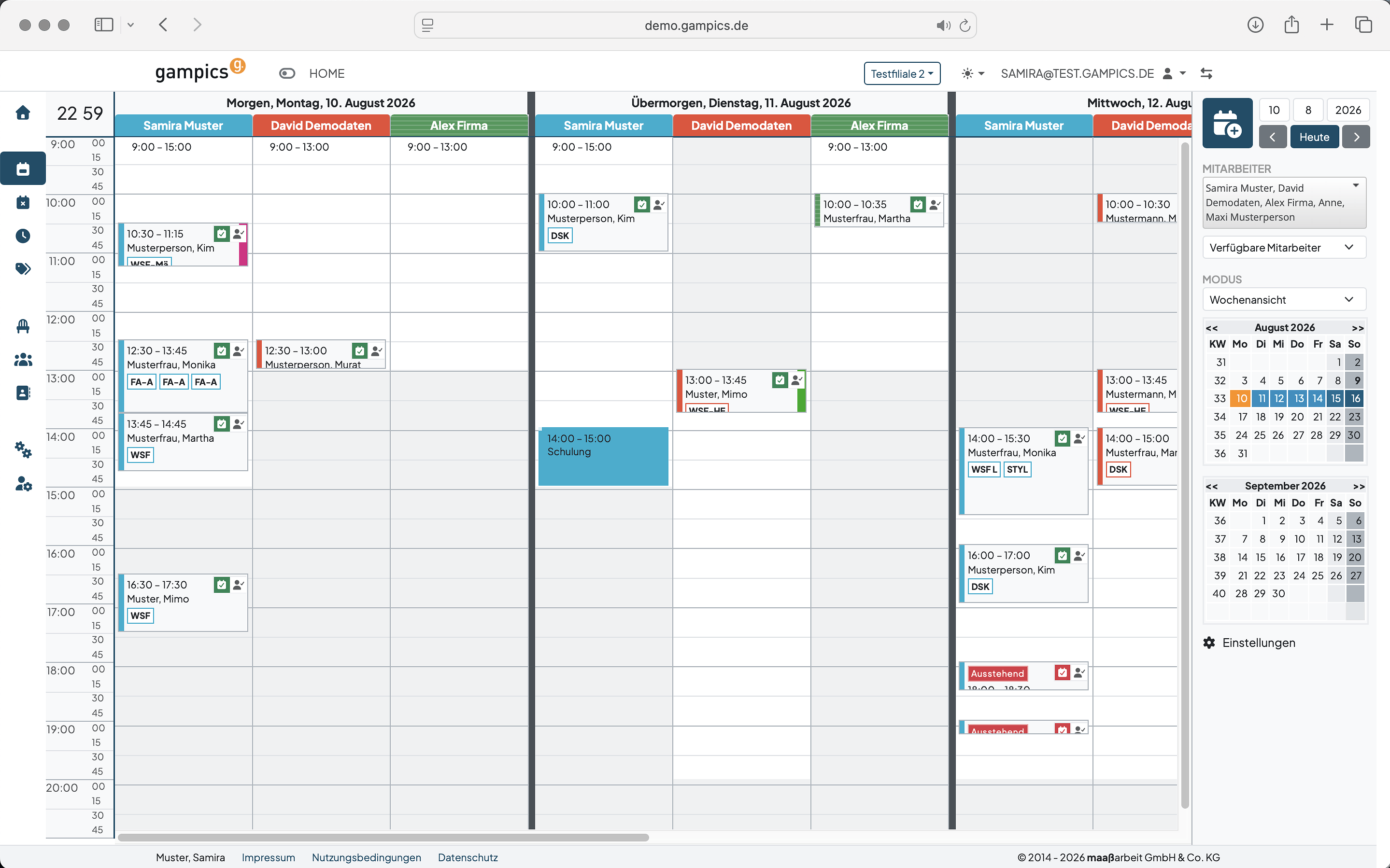 Status und Kategorien eines Termins im Kalender